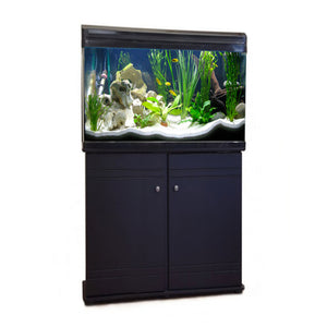 Aquarium Fish Tank & Cabinet 60cm 80L Black / White